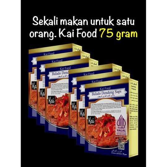 Paket Hemat 6 BALADO DENDENG SAPI Kai Food 12x75g