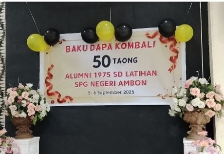 Reuni SD Latihan Angkatan 1975 HUT Emas, Gala Diner Tirta Kencana Baku Sayang Penuh Haru