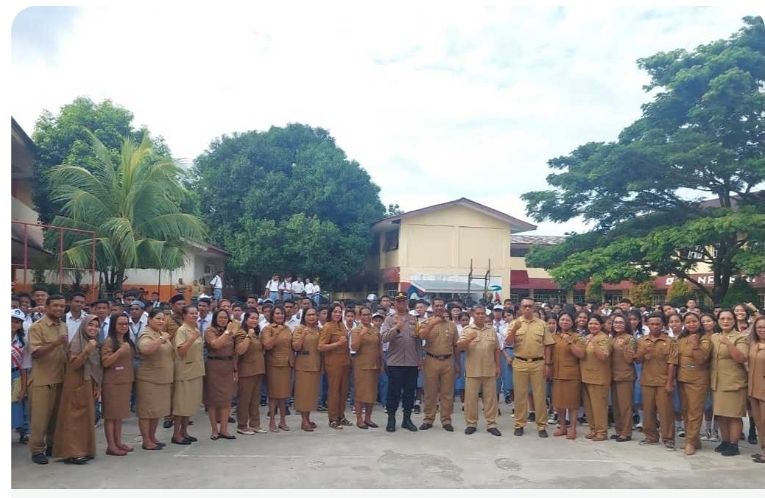 Polsek Nusaniwe Berkolaborasi SMKN 4 Safari Kamtibmas