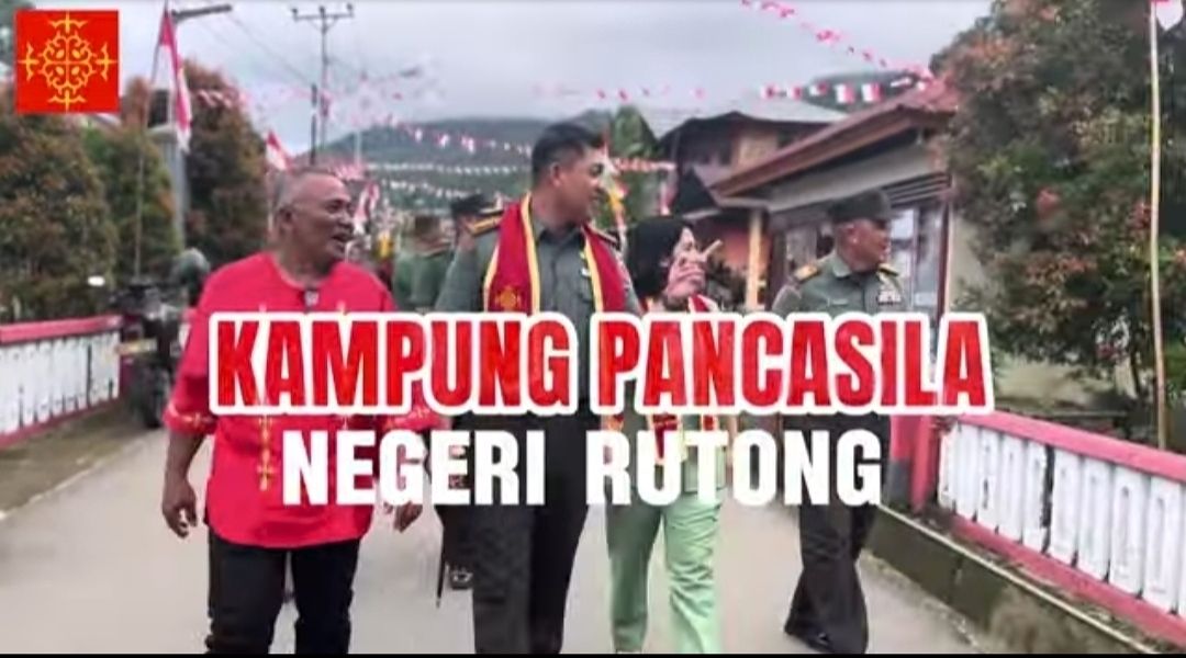 Dandim 1504/ Ambon  Resmikan Kampung Pancasila Di Negeri Rutong