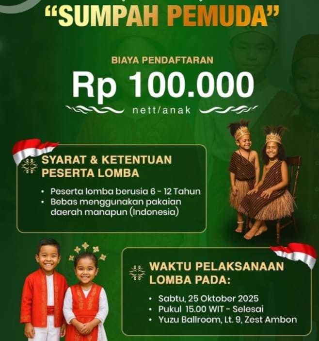 Dua Hotel Ternama Gelar Kids Nusantara Fashion Show : Ajang Kreativitas Anak Indonesia Di Zest Ambon