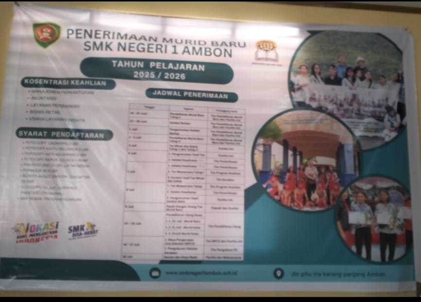 Matulessy : Sistim Penerimaan Murid Baru (SPBM) SMK N 1 Ambon, Sesuai Kuota Berjumlah 360 
