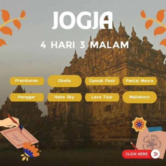 YOGYAKARTA TOUR 4 HARI 3 MALAM