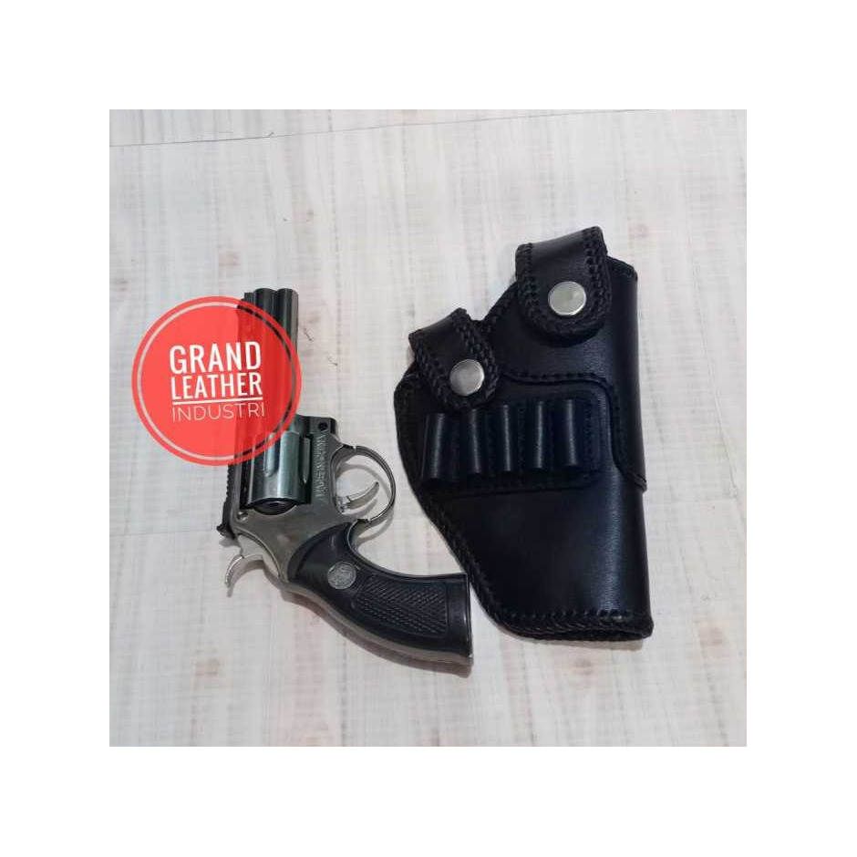 HOLSTER KULIT SARUNG PISTOL JAHIT SULAM 