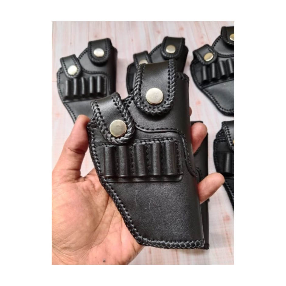 HOLSTER KULIT SARUNG PISTOL JAHIT SULAM 