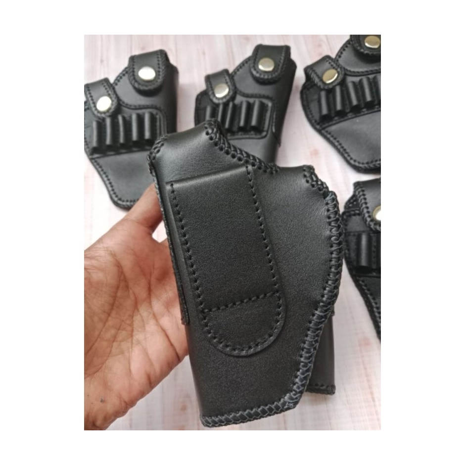 HOLSTER KULIT SARUNG PISTOL JAHIT SULAM 