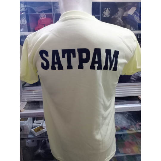 BAJU KAOS SATPAM CREAM 