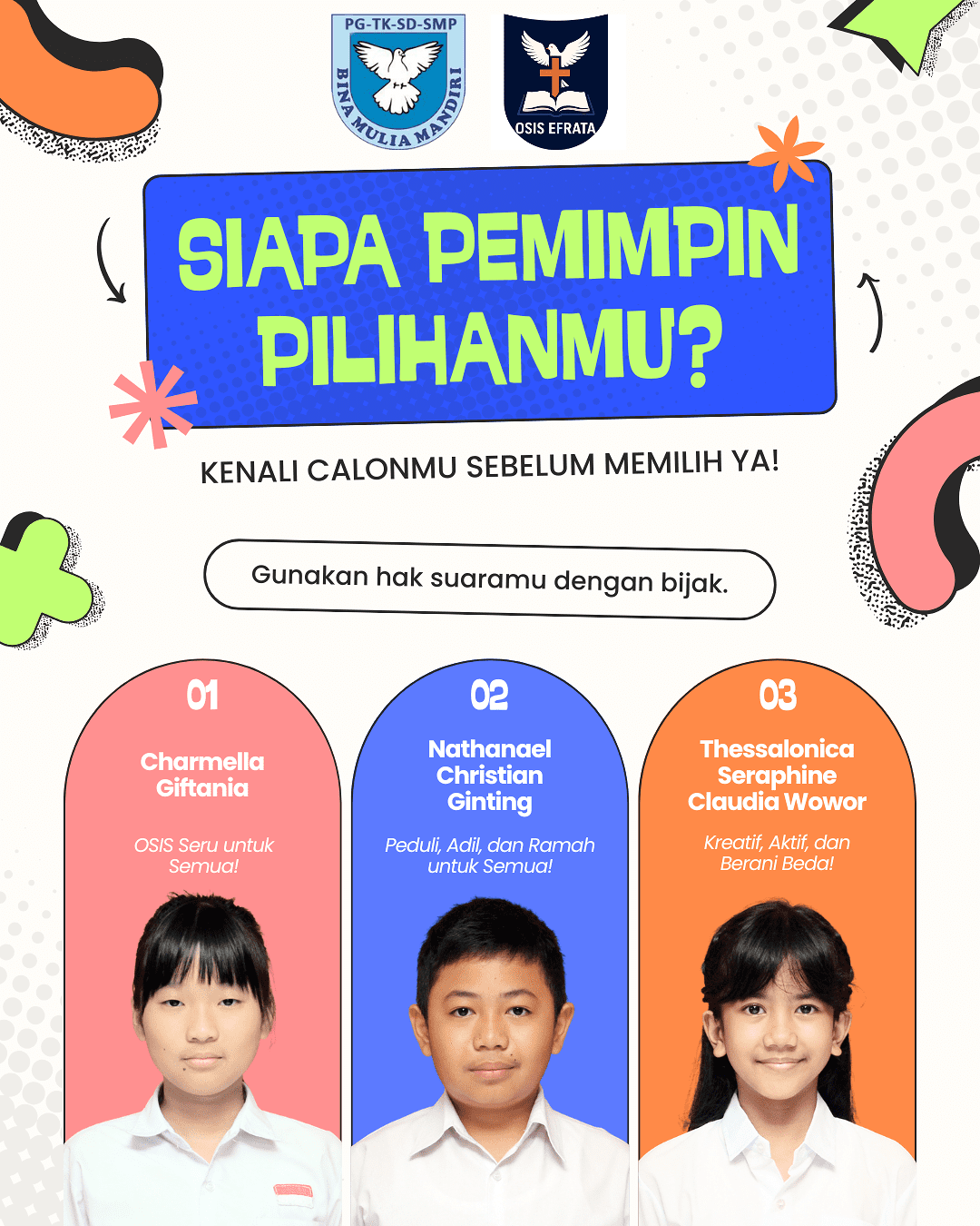 Saatnya Memilih Pemimpin Baru OSIS Efrata BMM Ke-7