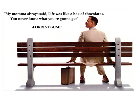 Life is Like a Box of Chocolate, You Never Know What You Get