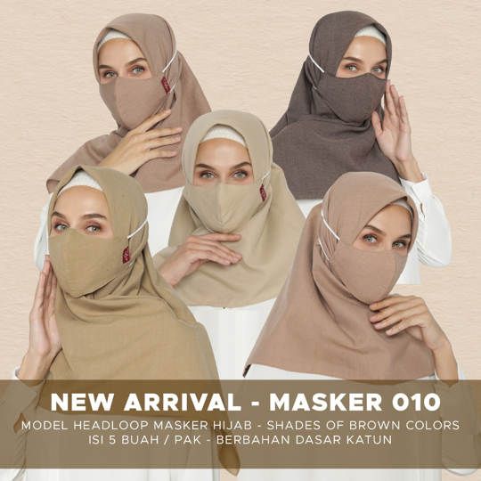 Tatuis Masker kain 3 ply 010 Women Hijab 5pcs