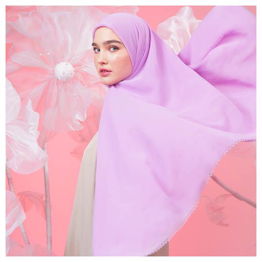 Tatuis Square Hijab Damour 111 Purple Maxy