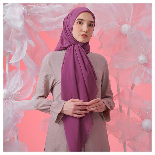 Tatuis Square Hijab Damour 115 Purple Maxy