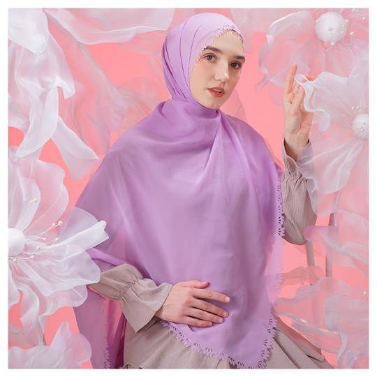 Tatuis Square Hijab Damour 115 Lylac Maxy