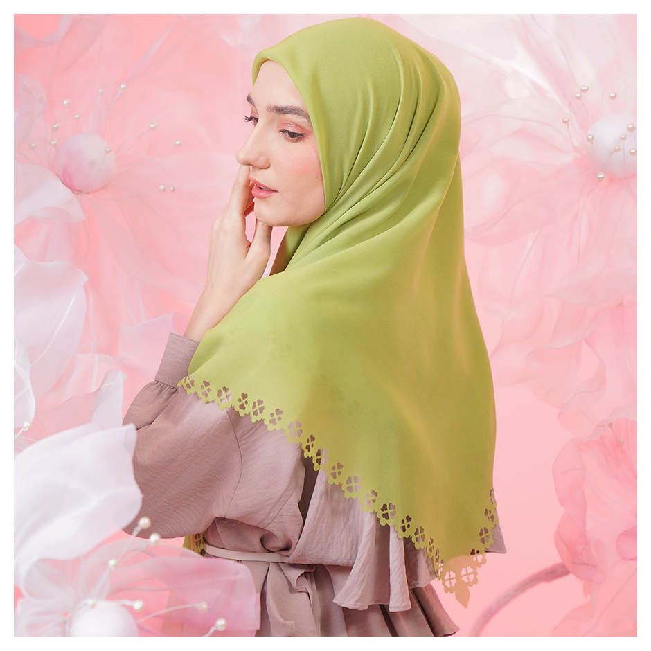 Tatuis Square Hijab Damour 118 Green Reguler