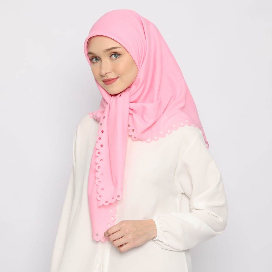 Tatuis Square Hijab Damour 109 Pink Reguler