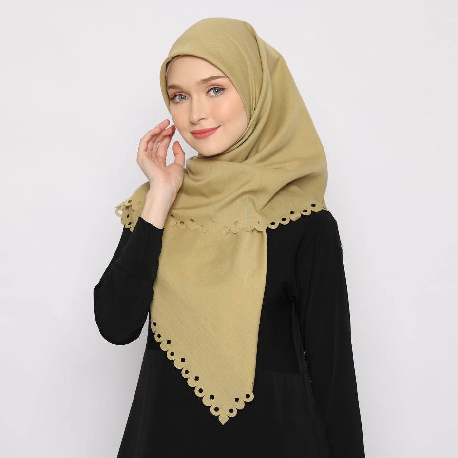 Tatuis Square Hijab Damour 109 Olive Reguler