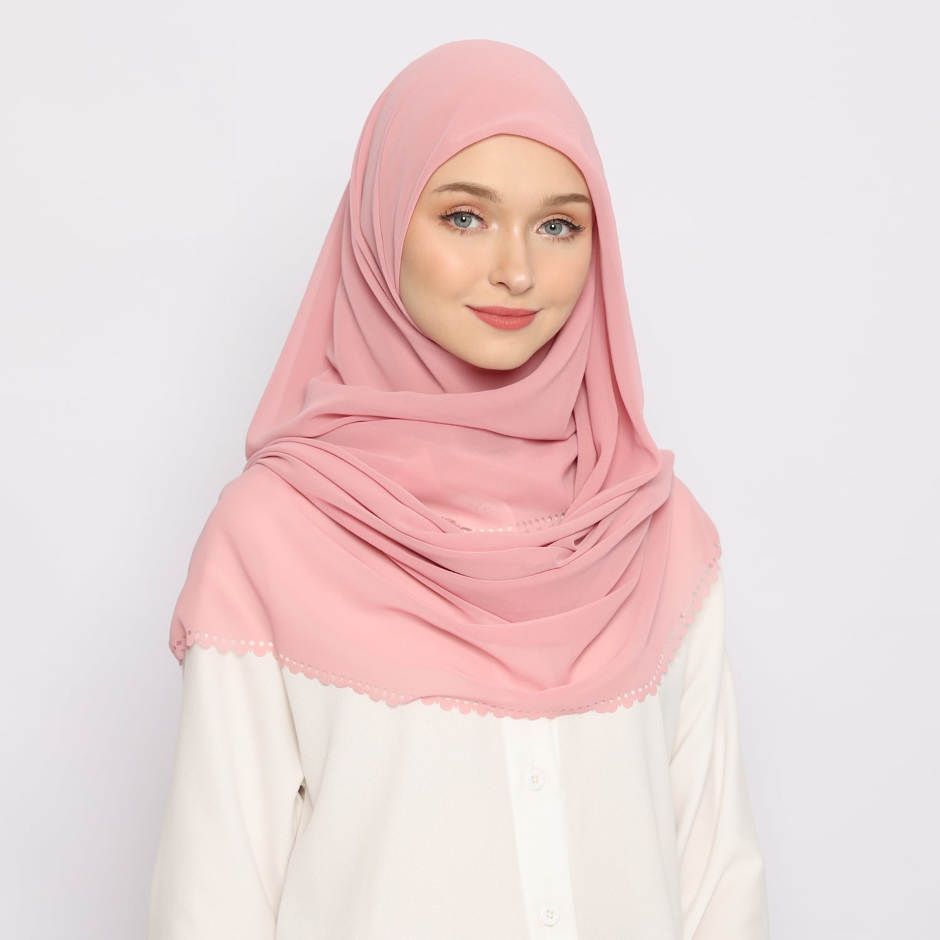 Tatuis Square Hijab Damour 117 Pink Maxi