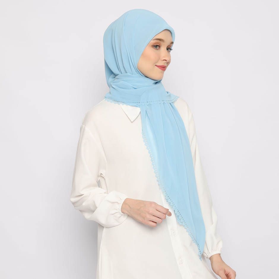Tatuis Square Hijab Damour 117 Blue Maxi