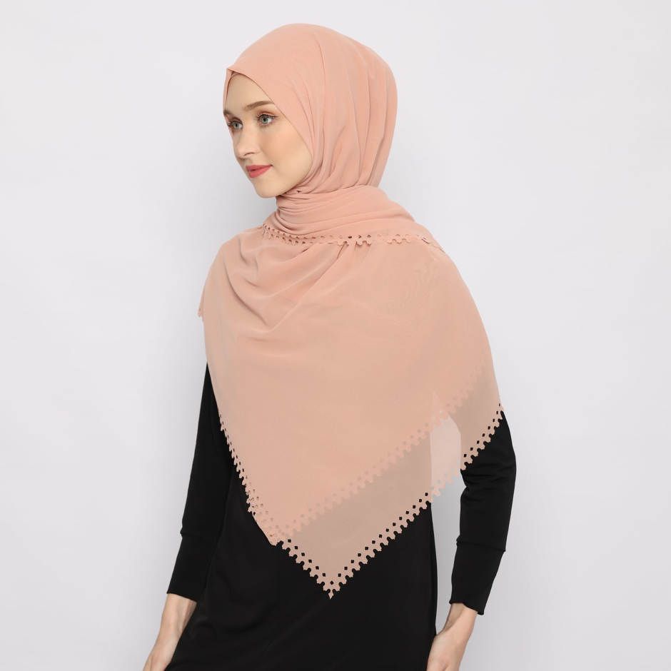 Tatuis Square Hijab Damour 123 Dusty Pink Maxi