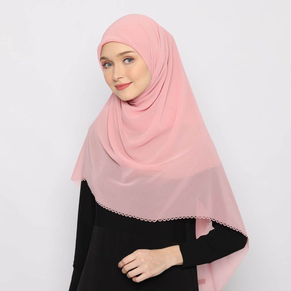 Tatuis Square Hijab Damour 121 Pink Maxi