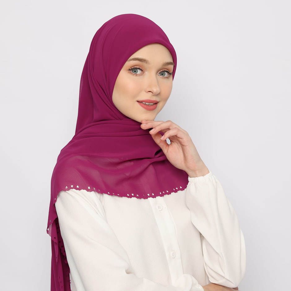 Tatuis Square Hijab Damour 128 Magenta Maxi