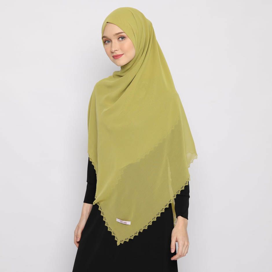 Tatuis Square Hijab Damour 127 Olive Maxi