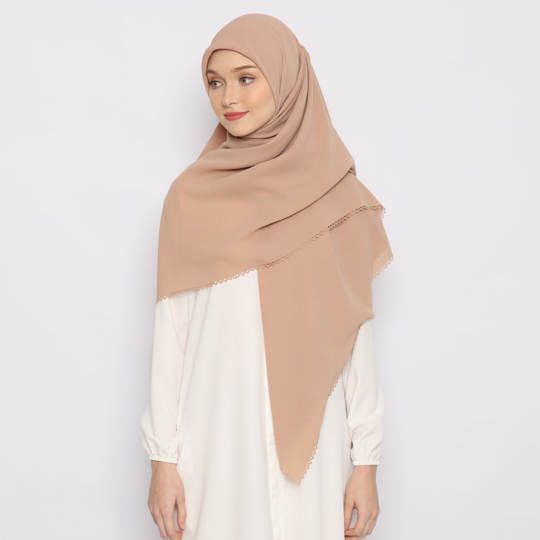Tatuis Square Hijab Damour 126 Brown Maxi