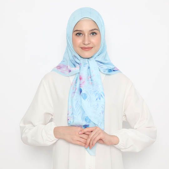 Tatuis Square Hijab Damour Style 001 Blue
