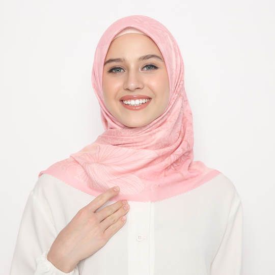 Tatuis Square Hijab Damour Style 002 Pink