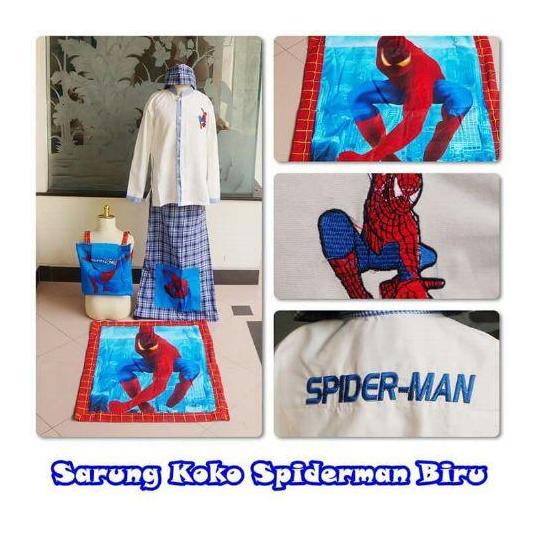 Sarung Set Koko Karakter Spiderman (S)
