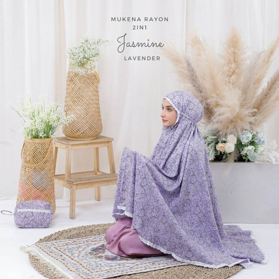 Mukena Dewasa Rayon 2 in 1 Jasmine Lavender